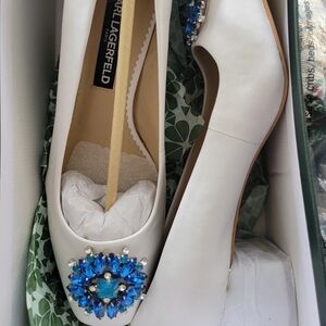 Karl Lagerfeld White Heels